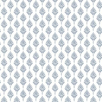 Inspired by Color French Scallop Blue Wallpaper