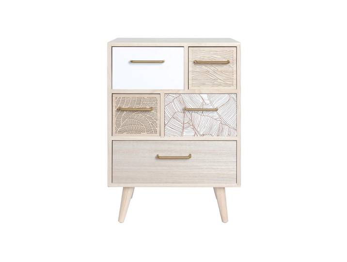 Mobili Rebecca Schränkchen Hellbraun 29/29/58 cm, Holz, 29x58x29 cm, Kleinmöbel, Kommoden, Kommoden