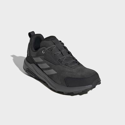 Wanderschuh ADIDAS TERREX "ANYLANDER, LEDER", Damen, Gr. 39, carbon, grau three, core schwarz, Leder, Schuhe Wanderschuh, aus Leder