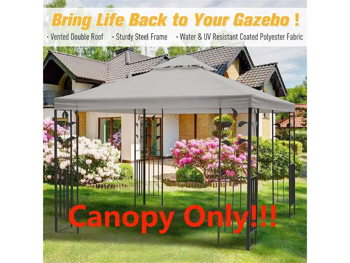 2.5x2.5m extérieur jardin Parasol tissu Gazebo auvent auvent remplacement Pergolas tissu pour extérieur jardin auvent parasol