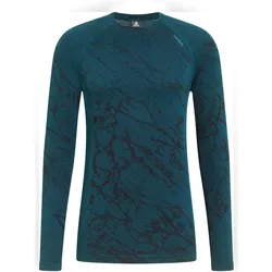 Odlo, Herren, Funktionsshirt, Performance Warm Blackcomb Bl Crew (XXL), Weiss, Blau, XXL