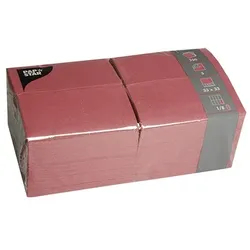 PAPSTAR 1000 Servietten, 3-lagig 1/8-Falz 33 cm x 33 cm bordeaux