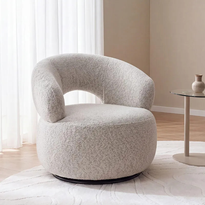LABEL51 Fauteuil Nusenna Champagne Geweven