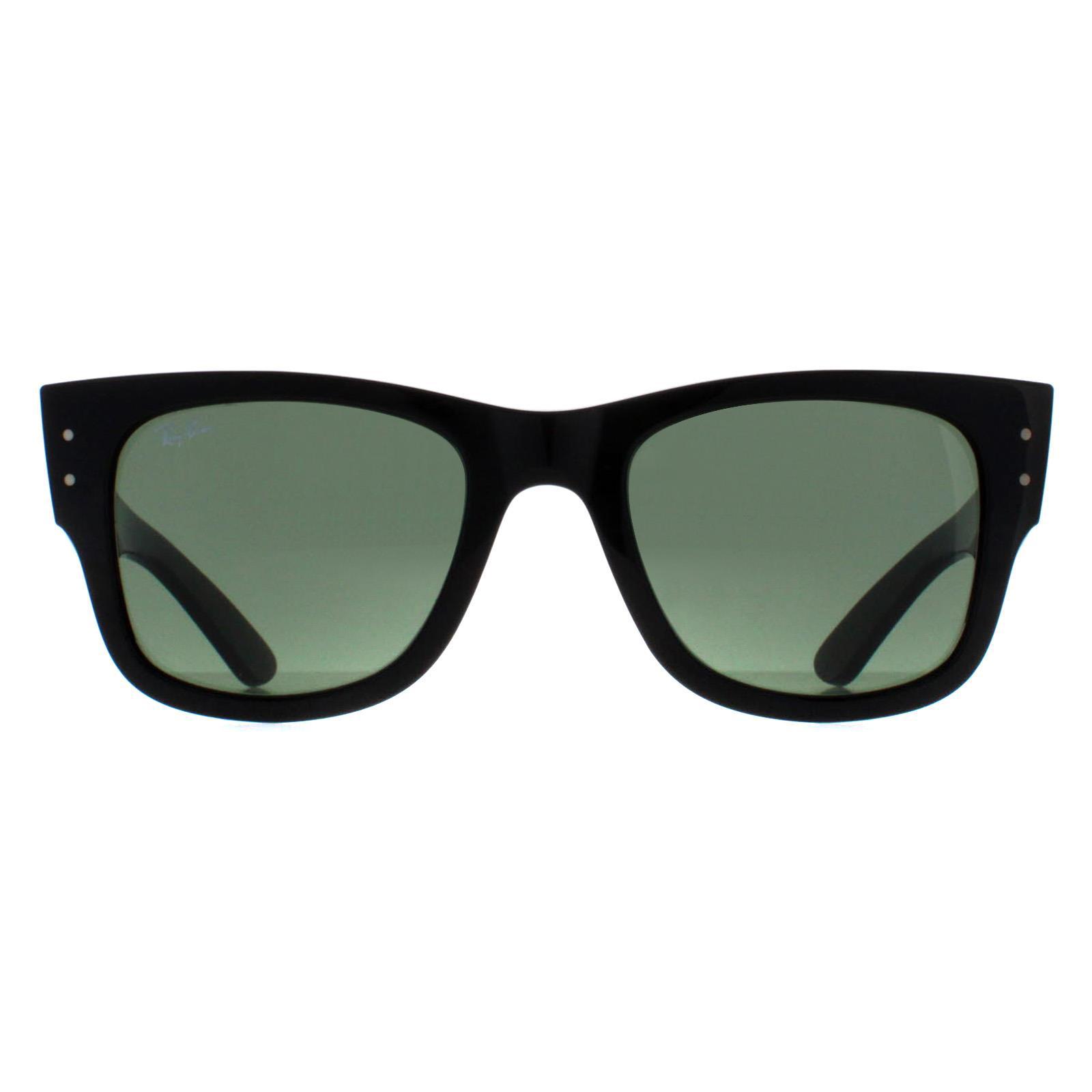 Ray-Ban Vierkant Unisex Gepolijst Zwart Groen RB0840S Mega Wayfarer