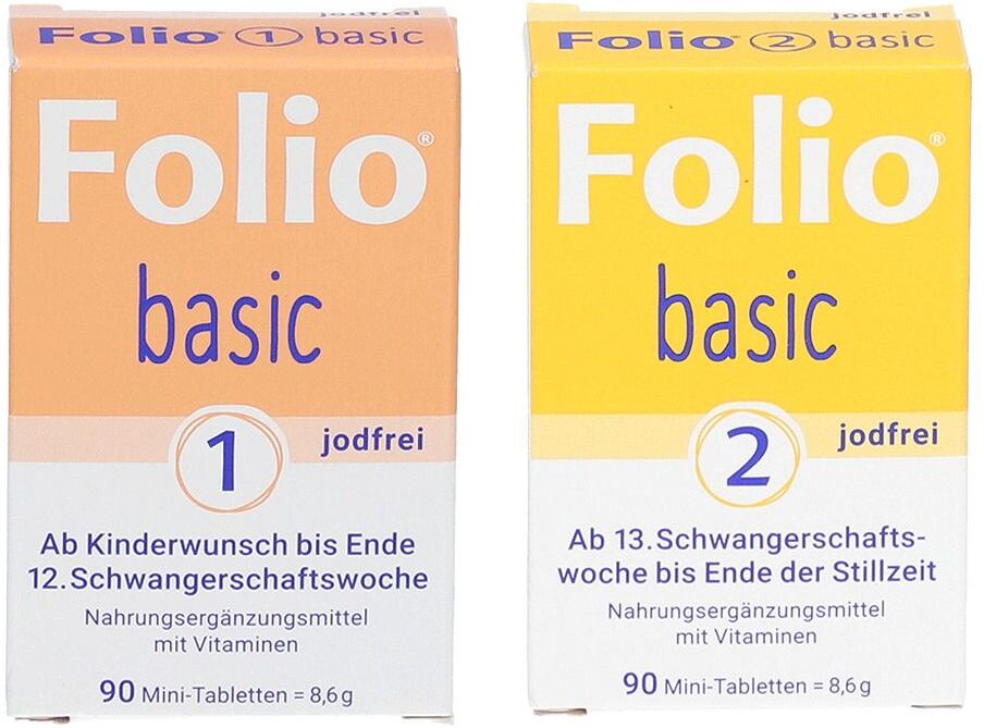 Folio basic jodfrei 1 + 2 2x90 St Filmtabletten