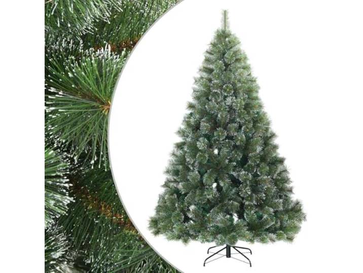 vidaXL Kunst Kerstboom met Geveerde Takken, Sneeuw Bedekt Groen 210 cm