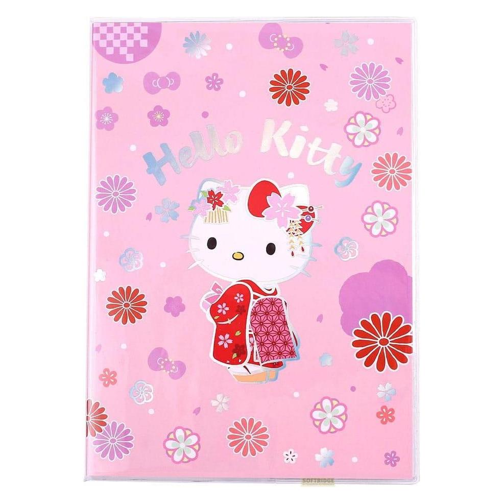 Sakami Sanrio Notizbuch Hello Kitty Kimono Holographic Checkered (A5, Blanko) (SAKA70469)