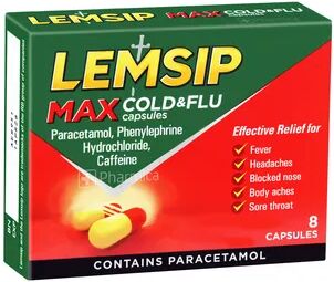 Lemsip Max Cold and Flu Relief Capsules - 8 Capsules