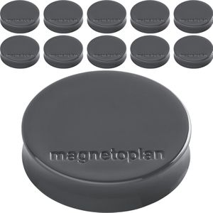 Magnetoplan Magnete Ergo Medium, felsgrau, Ø 30 mm, Höhe 8 mm, 10 Stück