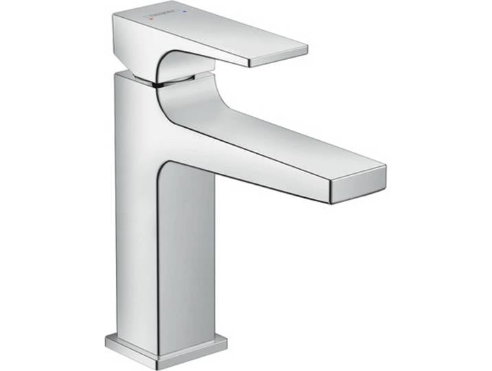 Mitigeur monocommande pour lavabo hansgrohe Metropol 110 avec poignée à levier et garniture d'écoulement Push-Open\, chrome