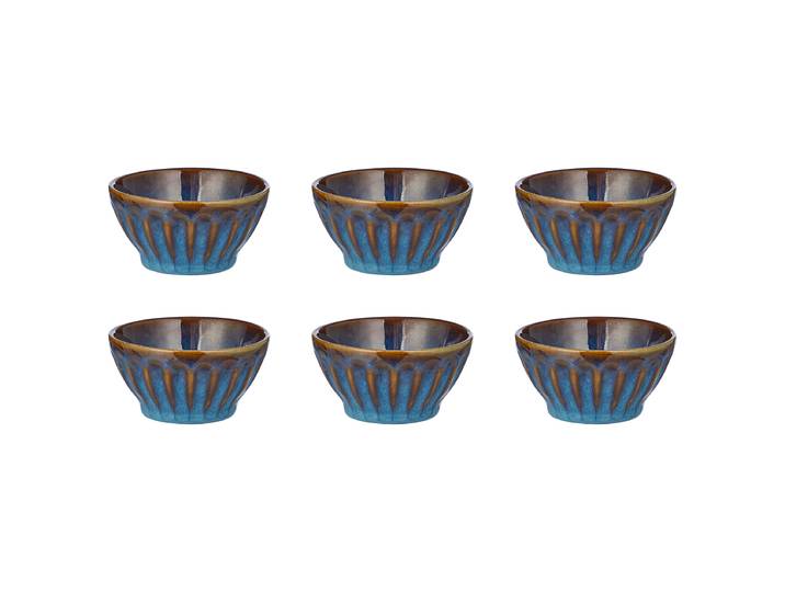 Dipschale BERGAMO 6er-Set Ø 9cm Blau/Blau