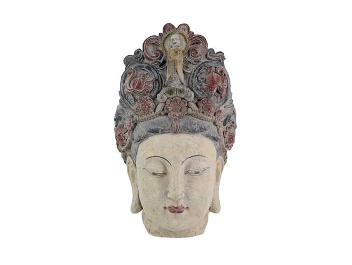 Design Dekorationsobjekt „Buddha Head“ Multicolor Invicta Interiors