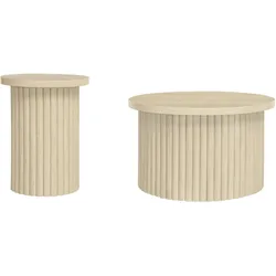COUCHTISCH – 2er-Set mit Holzoptik