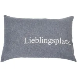 David Fussenegger Kissenhülle Silvretta 'Lieblingsplatz' 40 x 60 cm (Farbe: Grau)