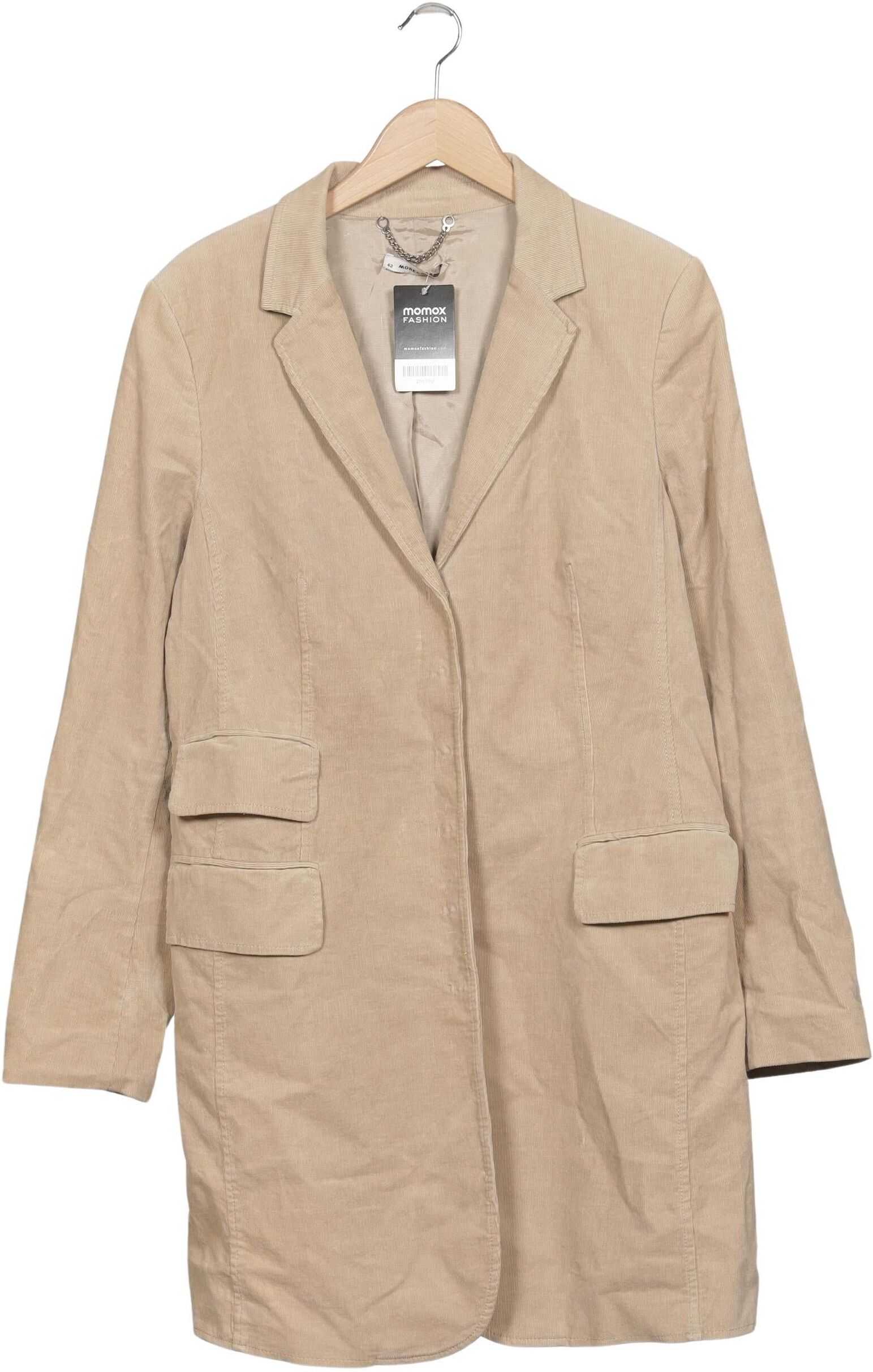 More & More Damen Mantel, Beige, Gr. EU 42, Baumwolle / Viskose / Seide - Second Hand