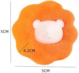Discount Dollar Deals Laundry Ball Kit Hair Remover Tool For Pet Clothes Cleaning, Dog Accessories, Removes Hairs From Cats And Dogs orange