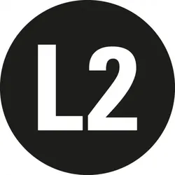 Aufkleber I Leiterkennzeichen L2 Wechselstromnetz, RoHS-konform, Folie, Ø 16mm, 20/Bogen, DIN EN 60445 / IEC 60417