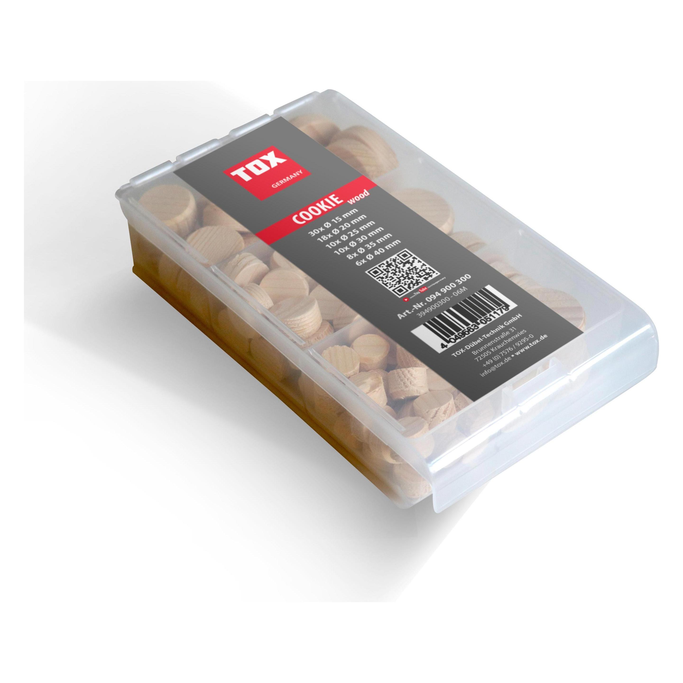 Tox Dübel Sortiment Miniset Cookie Wood, 82 Stück (82 Stk.) (094900300)