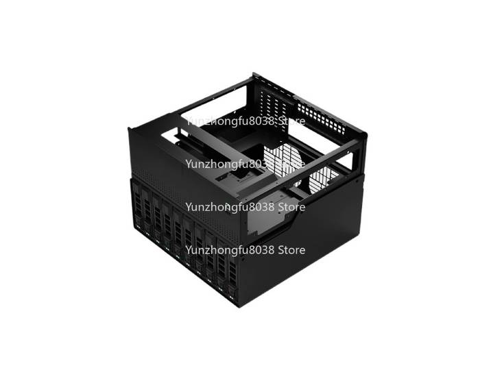 Châssis NAS 10 + 2 disques MATX carte principale Flying Bull PCI-E 1U alimentation