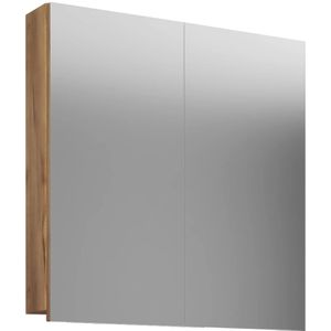 VCM Spiegelschrank Badinos 916932, honig eiche, 60 x 60 x 12 cm (B/H/T), 2-türig