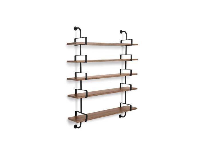 GUBI Demon wandplank 5 verdiepingen walnut, 155 cm