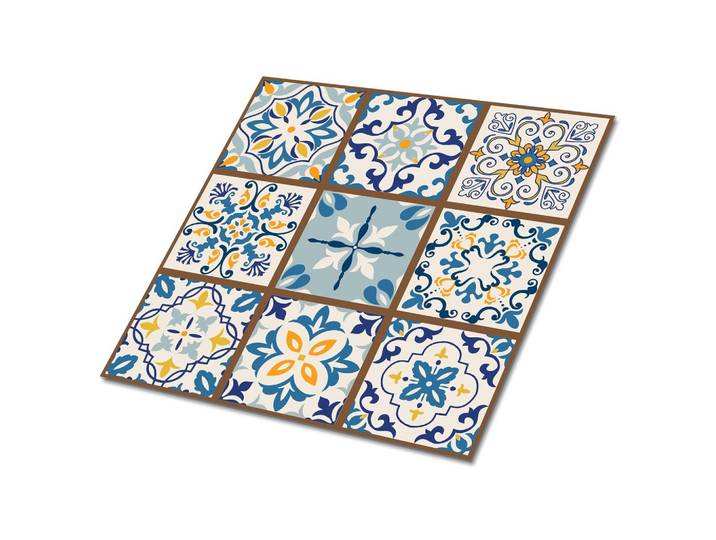 SELBSTKLEBENDE Wandfliesen 9 Stück 30x30 cm - Arabisches Patchwork