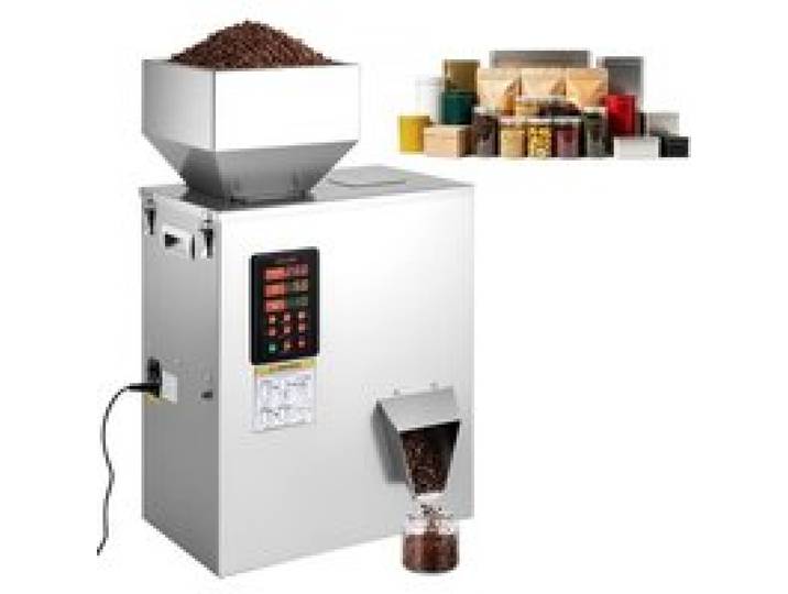 VEVOR Pulverabfüllmaschine Partikelspender Pulverfüller Automatisch 10-500g, Intelligentes Wiegen & Abfüllen, Edelstahlkonstruktion, Hohe Genauigkeit, Ideal für Nüsse Samen Tee Kaffeebohnen Gewürze Mehl