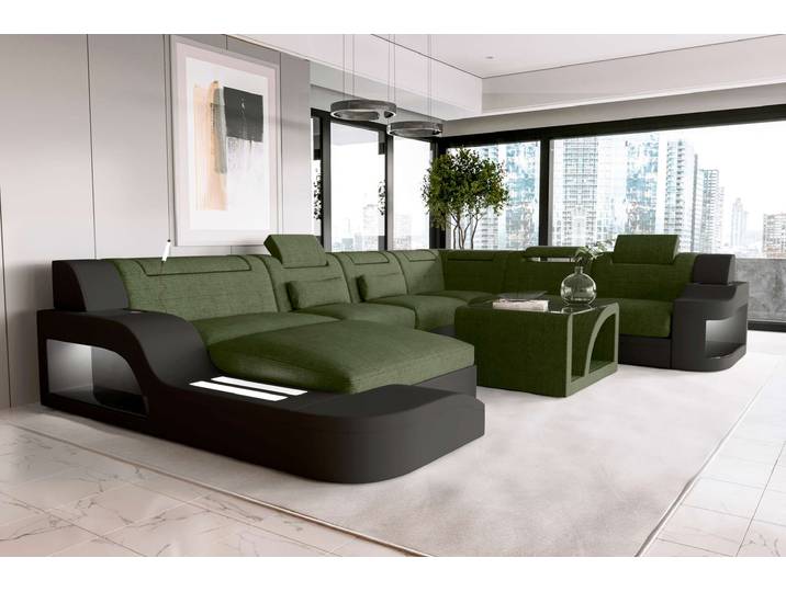 XXL Wohnlandschaft Palermo Stoffsofa