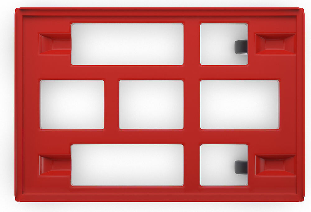 kaiserkraft Transportroller, LxB 610 x 410 mm, aus HDPE, feuerrot