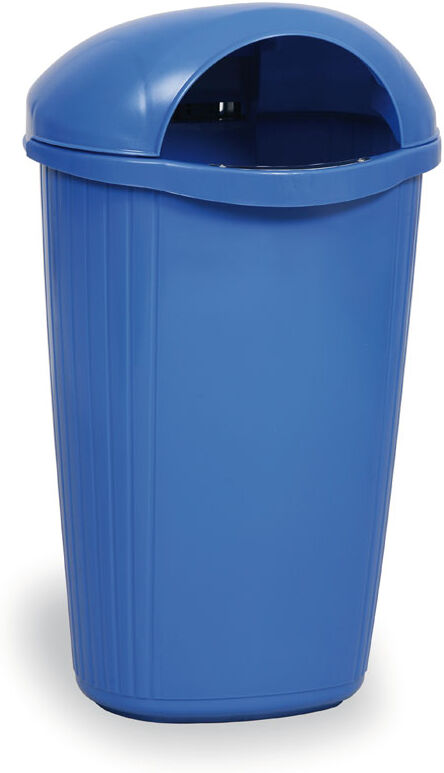 B2B Partner Mülleimer auf Pfosten DINOVA für draußen, 50 l, blau