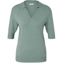 Tchibo - Feinstrick-Polo - Damen - Gr. S - grün