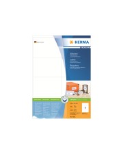 HERMA Premium Permanent selbstklebende matte laminierte Papieretiketten weiß A7 74 x 105 mm 1600 Etiketten 200 Bogen x 8 (4626)
