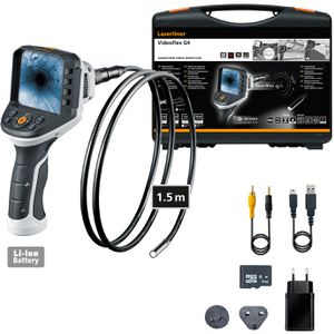 Laserliner Endoskop-Kamera 082.242A, VideoFlex G4, mit LED, 1,5m Kabel, IP68, Display 640x480 Px, Kopf Ø 9mm