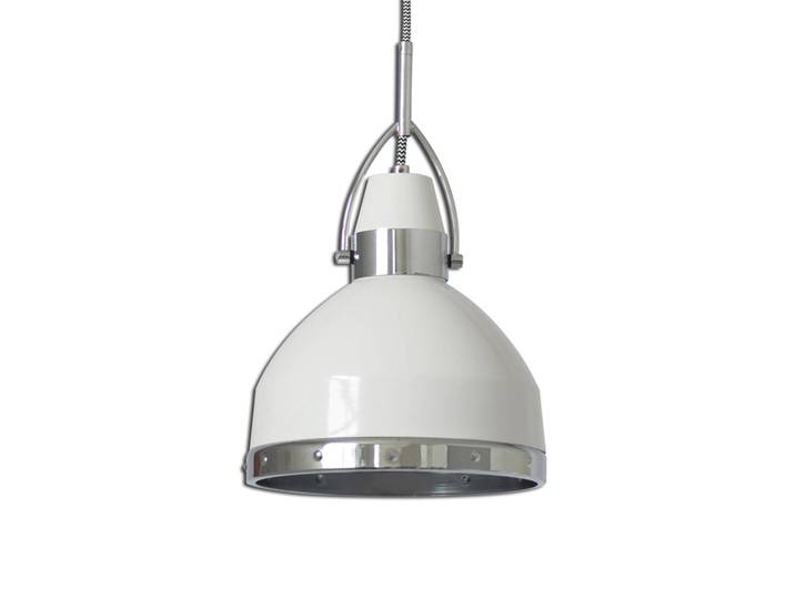 Näve Hängeleuchte Britta, dimmbar, weiß / opal, für Küche, Metall, Industrielles Design
