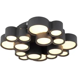 Deckenleuchte Deckenlampe Wohnzimmerlampe LED Anthrazit Metall Ø 45 cm