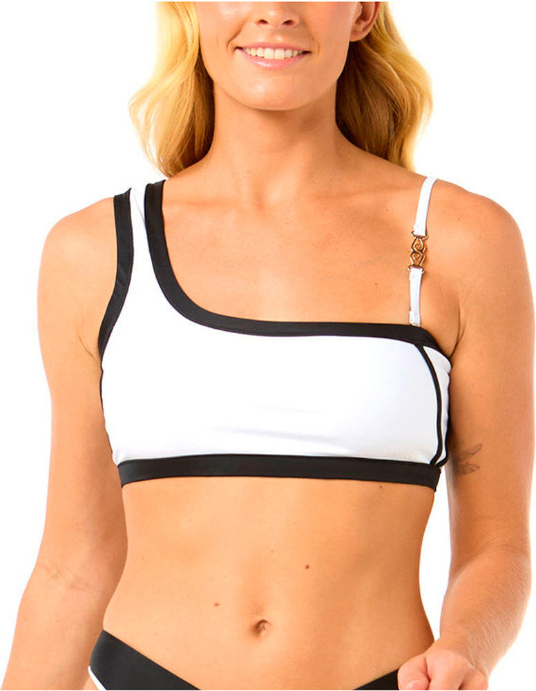 Rip Curl gigi one shoulder parte de arriba bikini Blanco (XS)