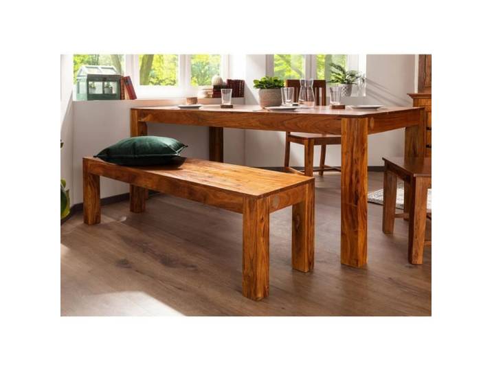 banc acacia brun laqué massif 180x40x45 cm (BxTxH) bois massif OXFORD #16 MASSIVMOEBEL24