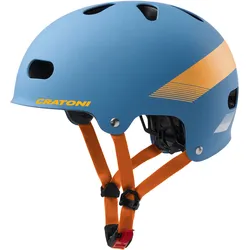 Cratoni C-Mate Jr Kinder Fahrradhelm - petrol-orange metallic matt