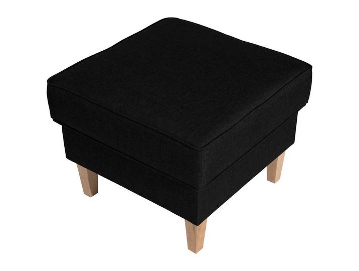 Max Winzer Hocker Lorris, Schwarz, Holz, Buche, quadratisch, 53x45x53 cm, Goldenes M, Made in Europe, Wohnzimmer, Hocker, Sitzhocker