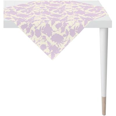 Tischdecke APELT "7002", lila (mauve), B:88cm L:88cm, Obermaterial: 75% Baumwolle, 25% Polyester, Tischdecken, Tischdecke, Sommerblüten all-over