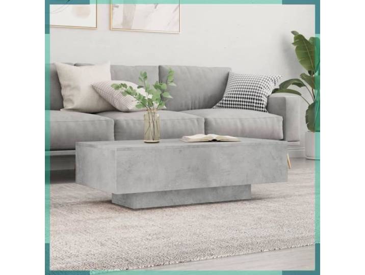 ASHATA Table basse gris béton 100x49 5x31 cm bois d'ingénierie -FHE833891