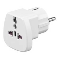 Good Connections® Universal Adapter Buchse an Schutzkontakt-Stecker für UK, Schweiz, Italien, USA, Dänemark 1500-RA1