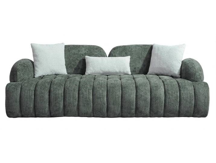 Xlmoebel 3-Sitzer Grünes weiches 3-Sitzer-Sofa Stoffsofa modern Wohnzimmer Premium, 1 Teile, Weiche Polsterung