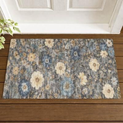Addison Rugs Machine Washable Indoor/ Outdoor Floral Cheri Chantille Rug