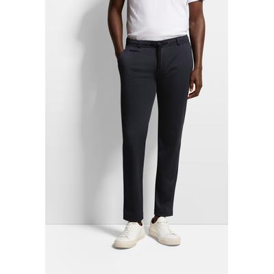Chinohose BUGATTI "Flexcity-Stretch", Herren, Gr. 33, Länge 30, blau (marine), 77% Polyester, 17% Viskose, 6% Elasthan, unifarben, slim fit, Hosen Chinohose, mit Kordelzug