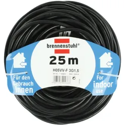 Brennenstuhl, Verlängerungskabel, Qualitäts-Kunststoff-Verlängerungskabel 25m schwar (25 m, CEE 7/4)