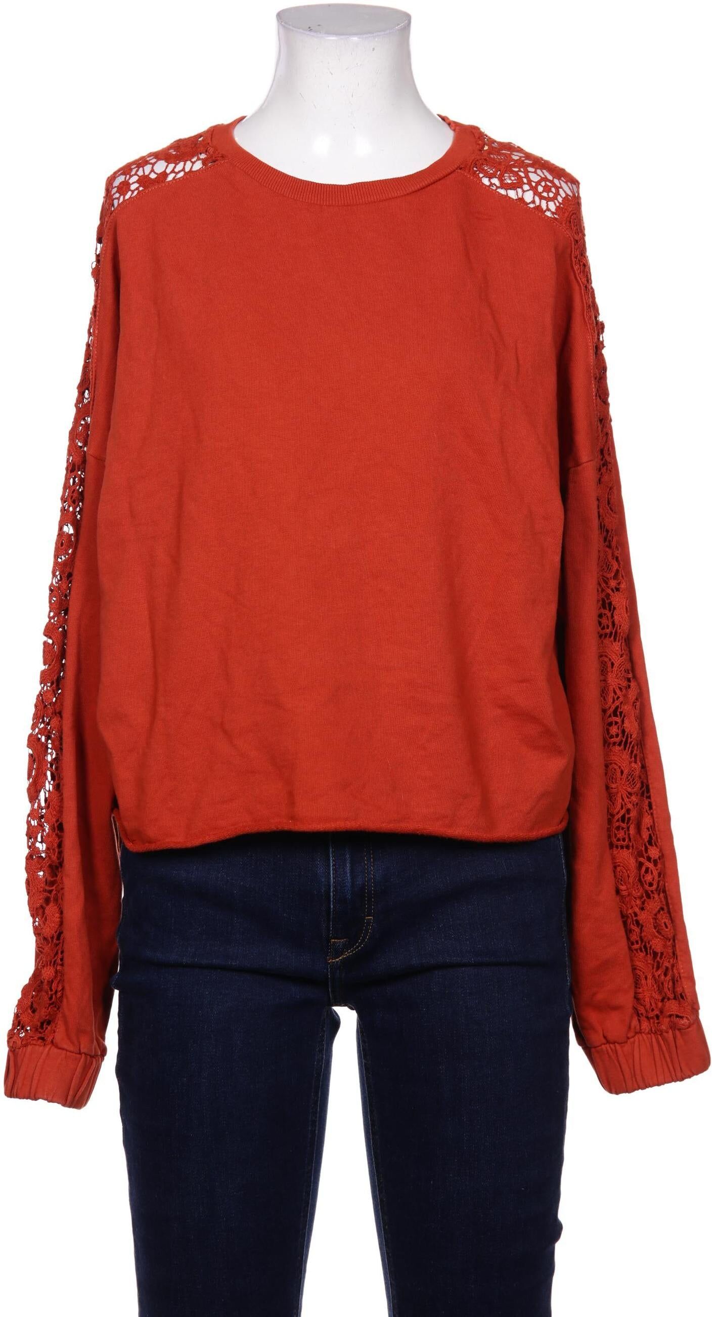 Stradivarius Damen Sweater, Orange, Gr. S, Baumwolle - Second Hand