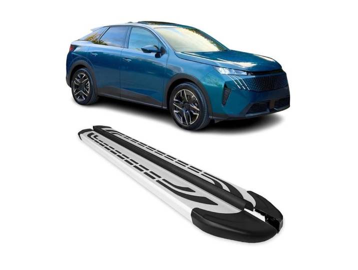 2024-2025 Peugeot 3008 III Marchepieds Latéraux pédale Aluminium Gris 2Pcs