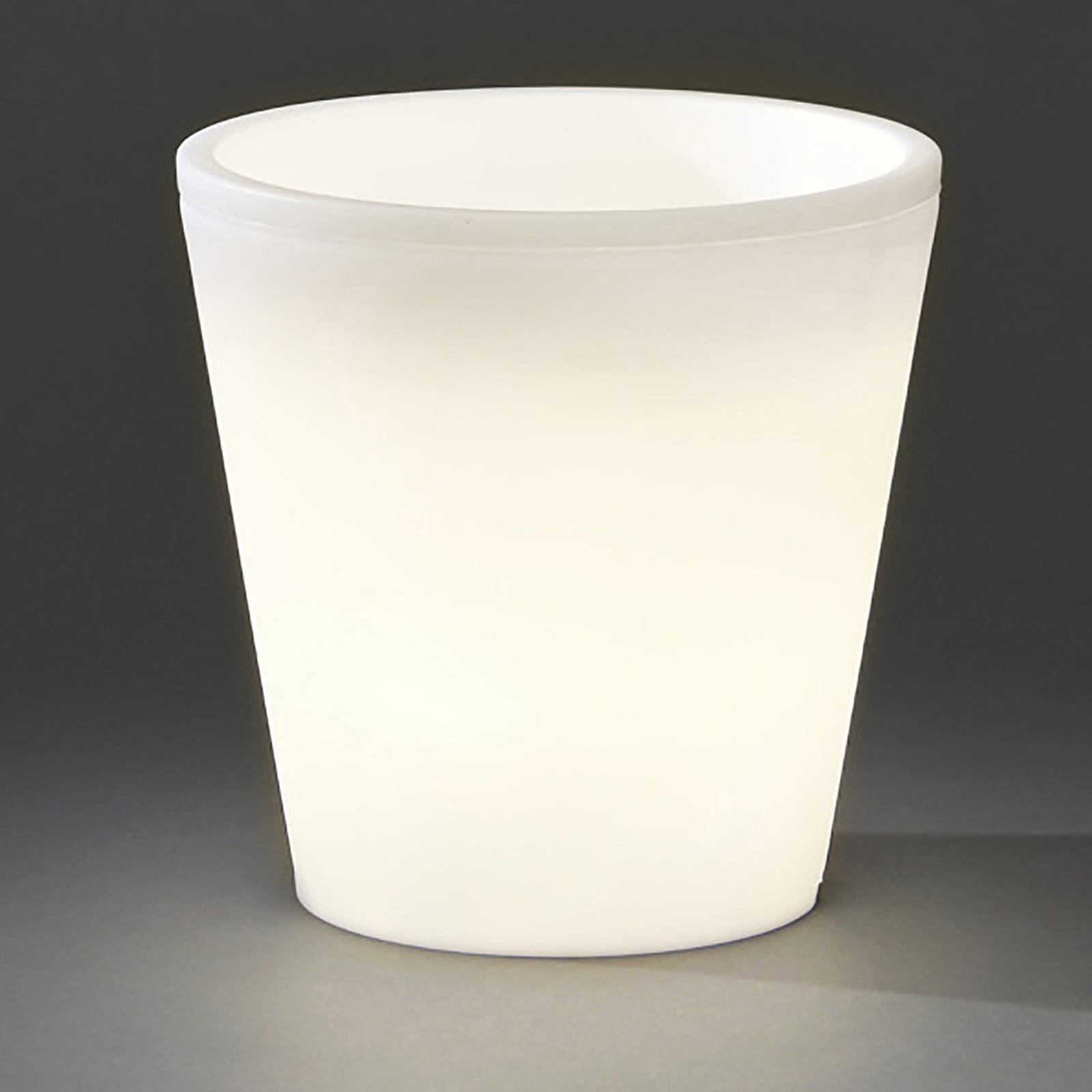 Konstsmide Assisi LED plantenpot wit Ø 28 cm