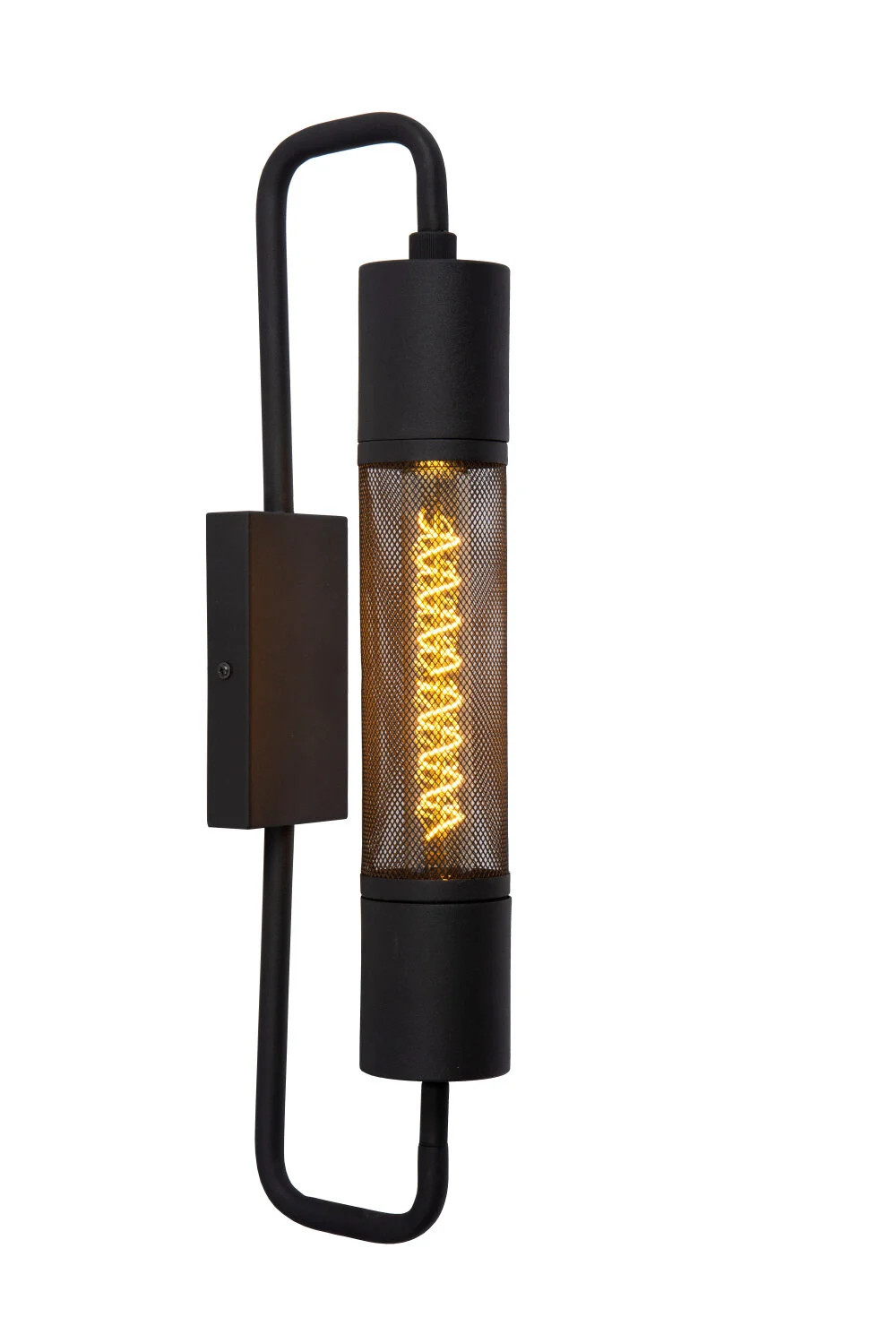 Lucide Calixt Design Wandlamp Zwart Metalen E27